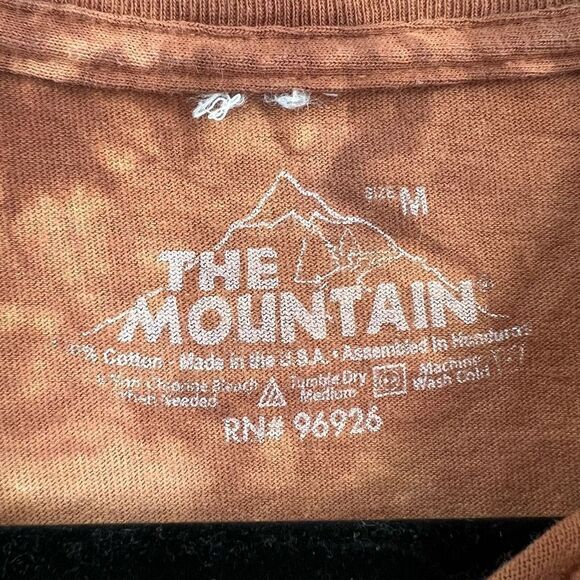 Vintage The Mountain Women's Tie-Dye Crew Neck Lion Graphic shirt Brown Small - Picture 3 of 7